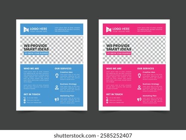 Company Business Flyer Template | CMYK | US Letter | Print Ready | 0.125 Bleed
