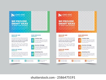 Company Business Flyer Template | CMYK | US Letter | Print Ready | 0.125 Bleed
