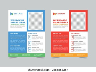 Company Business Flyer Template | CMYK | US Letter | Print Ready | 0.125 Bleed
