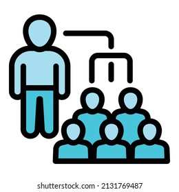 Company business icon outline vector. Social corporate. Management economy