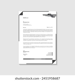 Company business letterhead design template