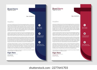 Company business letterhead template design