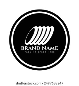 A Company business logo in black circle