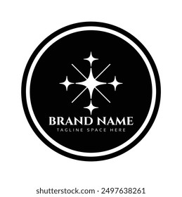 A Company business logo in black circle