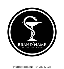 A Company business logo in black circle