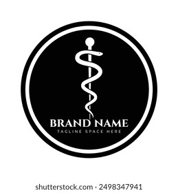 A Company business logo in black circle