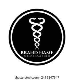 A Company business logo in black circle