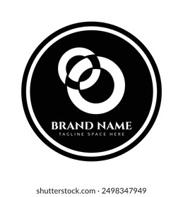 A Company business logo in black circle