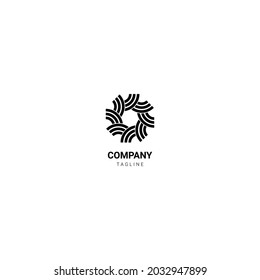 company and business logo with monogram or monoline style, suitable for technology, fashion, consultant, agency, law, finance, construction, entertainment, health, law, hotel, travel
