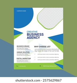 Company Business marketing agency flyer template