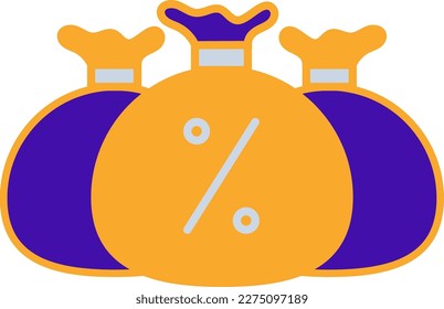Company business people icon with orange purple outline style. company, business, line, sign, symbol, element, outline. Vector Illustration