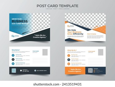 company business promotion postcard template design