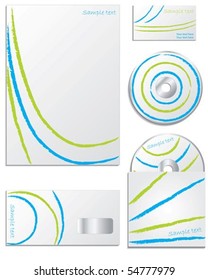 Company business vector set with lines
