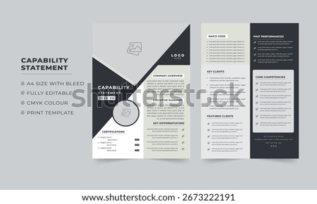 Company Capability Statement Template Design