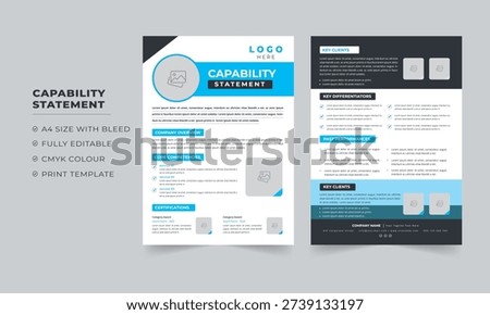 Company Capability Statement Template Design