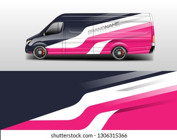 Company car decal designs vector , van ,truck, daily