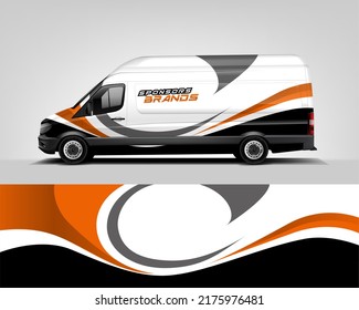 Company Car and Van Wrap design. Modern printable file dekal