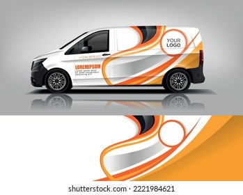 Company Car and Van Wrap design. Modern printable file dekal