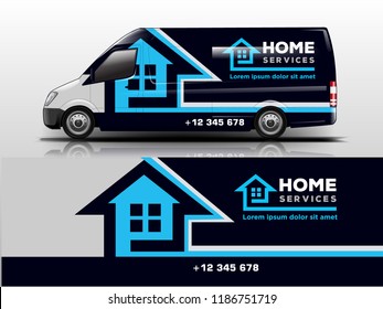 Company car wrap. wrap design for company car and services.