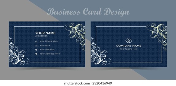 Company card. ornamental pieces from the past. business cards or invitations with decorative floral patterns