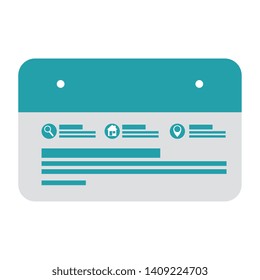 company card publicity icon vector illustration