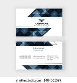 Company card or visiting card design in front and back view.