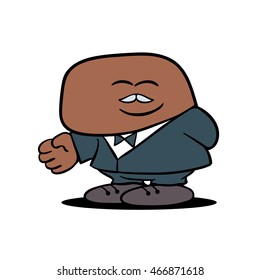 A company CEO, offering his hand to be shaken.