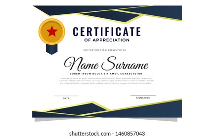 company certificate template elegant design vector illustration
