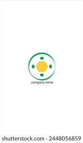 company circle logo vector with background