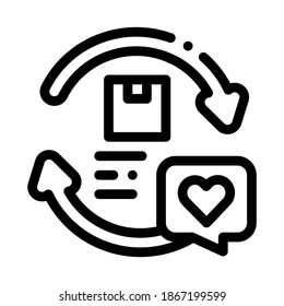 company and client circular relationship black icon vector. company and client circular relationship sign. isolated symbol illustration