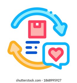 vector de icono de relación circular de empresa y cliente. signo de relación circular de empresa y cliente. ilustración de símbolo aislado