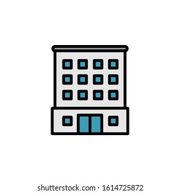 Company with colour outline icon vector illustration logo template for many purpose