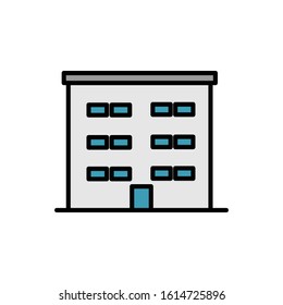 Company with colour outline icon vector illustration logo template for many purpose