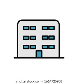Company with colour outline icon vector illustration logo template for many purpose