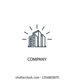 company concept line icon. Simple element illustration. company concept outline symbol design. Can be used for web and mobile UI/UX