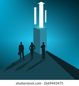 Company concept on the theme of progress