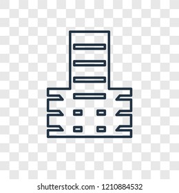 Company concept vector linear icon isolated on transparent background, Company concept transparency concept in outline style