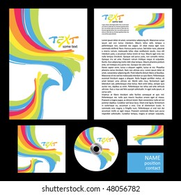 company concept vector with rainbow
