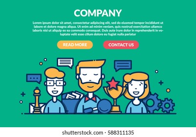 Company Concept for web page. Vector illustration