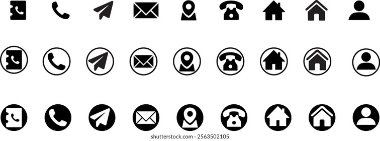 COMPANY CONNECTION SET IN DIFFERENT STYLE BUSINESS ICON