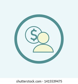 Company core value icon. New trendy style core value graphic vector illustration.