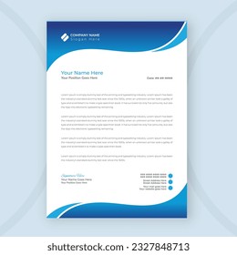 Company corporate business letterhead design template for your agency