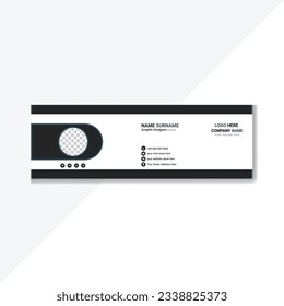 Company Corporate Email Signature Template Design Vector