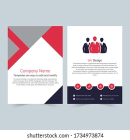Company corporate minimalist vector flyer