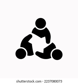 Company culture black glyph icon. Internal corporate ideology, professional business ethics silhouette symbol on white space.