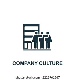 Company Culture icon. Monochrome simple Recruitment icon for templates, web design and infographics