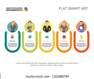 Company departments slide template. Business data. Graph, chart, design. Creative concept for infographic, report. Can be used for topics like management, organization or tasks