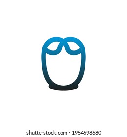 Company design logo vector in abstract shape with gradient color