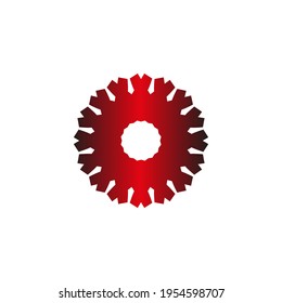 Company design logo vector in abstract shape with gradient color
