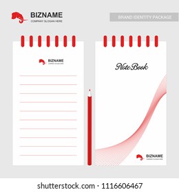 Company design notepad with logo vector 
